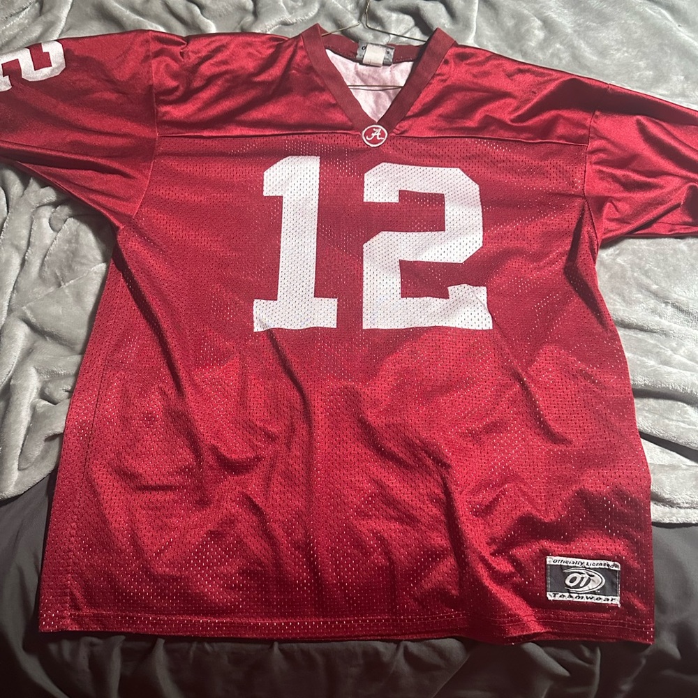 Red Football Jersey with Number 12
